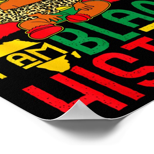 ブラックメラニンガール私はブラックヒストリ月Kids J ポスター (角)