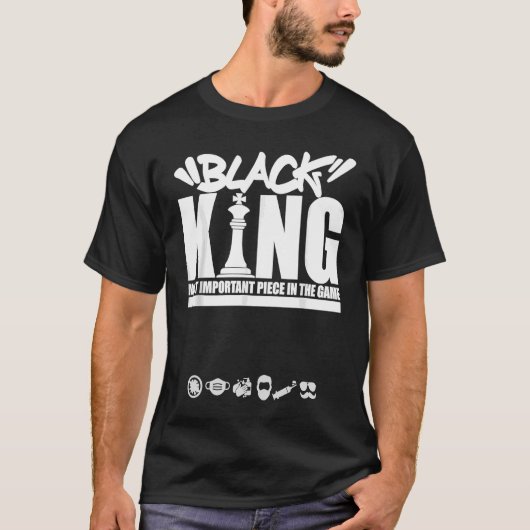 ブラックメラニンキングファーザーズデイプラスサイズメンズ Tシャツ (正面)