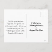 ブラックメリークリスマスグラフホリディハガキ シーズンポストカード (裏面)