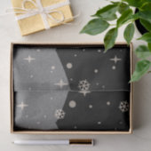 ブラックメリークリスマスビジネスロゴQRコード 薄葉紙 (ギフト)