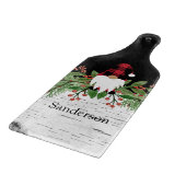 ブラックメリークリスマスレッドバッファロープレイド格言 カッティングボード (角)