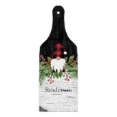 ブラックメリークリスマスレッドバッファロープレイド格言 カッティングボード (正面)