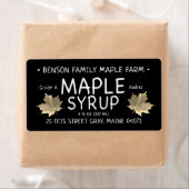 ブラックメープルシロップ金ゴールドシュガーメープルリーフ ラベル (インサイチュ)