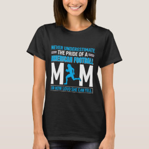 ブラックメ誇りを持ったンフットボールのマムシャツ Tシャツ