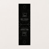 ブラックモザイクぶら下がったズブレスレットネックレスディスプレイ 名刺 (外部フラット)