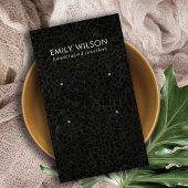 ブラックモザイクテクスチャ2スタッドイヤリングディスプレイカード 名刺