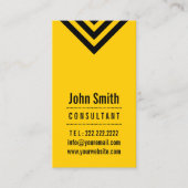 ブラックモダンおよびイエローコンサルタントの名刺 名刺 (正面)