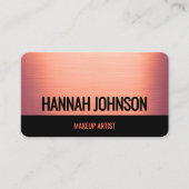 ブラックモダンおよびバラ金ゴールド名刺 名刺 (正面)