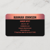 ブラックモダンおよびバラ金ゴールド名刺 名刺 (裏面)