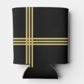 ブラックモダンおよび金ゴールドグリッター氷スケートで滑る 缶クーラー (裏面)