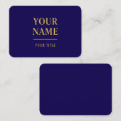 ブラックモダンおよび金ゴールド名刺テンプレート 名刺 (正面/裏面)