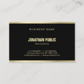 ブラックモダンと金ゴールドプロフェッショナルの魅力 名刺 (裏面)