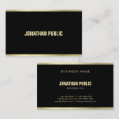 ブラックモダンと金ゴールドプロフェッショナルの魅力 名刺 (正面/裏面)