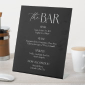 ブラックモダンの結婚バー 台座サイン (インサイチュ)