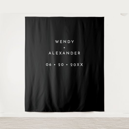 ブラックモダンはっきりしたの写真の背景 タペストリー (正面)