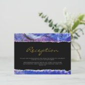 ブラックモダンアートウェディングレセプション エンクロージャーカード (スタンド正面)