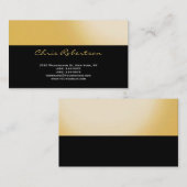ブラックモダンイエローシンプルビジネスカード 名刺 (正面/裏面)