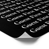 ブラックモダンウェルカムシート ポスター (角)