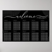 ブラックモダンウェルカムジオメトリックシンプルシート ポスター (正面)