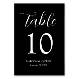 ブラックモダンエレガンス結婚ズ テーブルナンバー