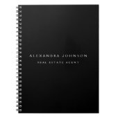 ブラックモダンエレガントプロフェッショナル ノートブック (正面)