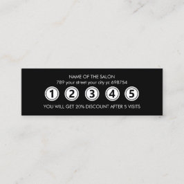 ブラックモダンエレガント美しいサロン ロイヤリティカード