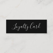 ブラックモダンエレガント美しいサロン ロイヤリティカード (裏面)