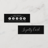 ブラックモダンエレガント美しいサロン ロイヤリティカード (正面/裏面)