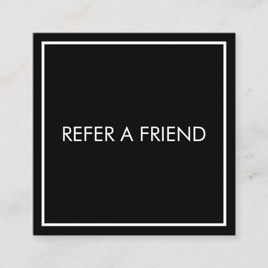 ブラックモダンエレガント美しいサロン 紹介カード (正面)