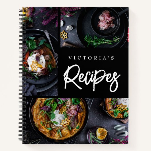 ブラックモダンカスタムレシピ ノートブック (正面)