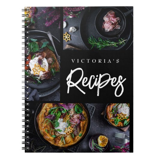 ブラックモダンカスタムレシピ ノートブック (正面)
