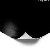 ブラックモダンカスタムAny Age 50th誕生日へようこそ ポスター (コーナー)