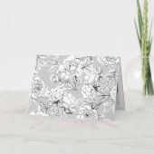 ブラックモダンカリグラフィーフォトウェディング サンキューカード (裏面)