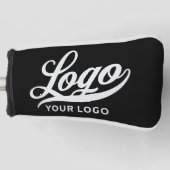 ブラックモダンカンパニーロゴビジネスクラブブランド ゴルフヘッドカバー (正面)