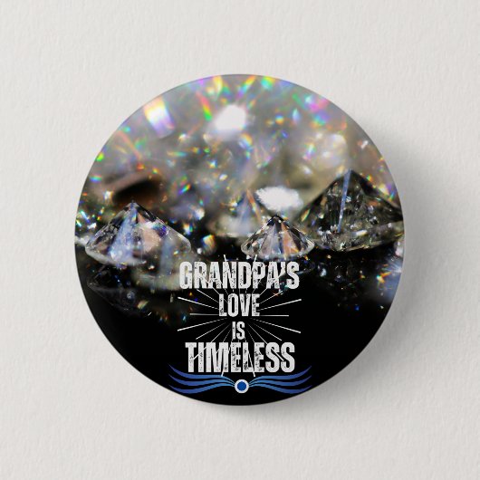 ブラックモダンキュートじいちゃんグランプスシックユニーク 缶バッジ (正面)