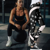 ブラックモダングリッタースパークルキャットポーパーソナライズされたウ レギンス