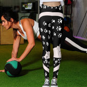 ブラックモダングリッタースパークルキャットポーパーソナライズされたウ レギンス