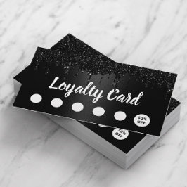 ブラックモダングリッタードリップサロン&スパロイヤリティ ロイヤリティカード
