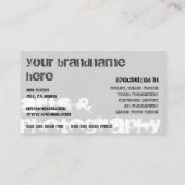 ブラックモダングレイデザインプロフェッショナル写真家 名刺 (裏面)