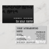 ブラックモダングレイデザインプロフェッショナル写真家 名刺 (正面/裏面)