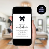 ブラックモダンコケット弓卒業パーティー 招待状