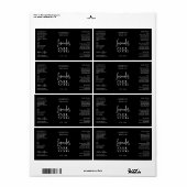 ブラックモダンコスメティックボトルラップのまわりに製品 ラベル (フルシート)