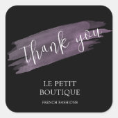 ブラックモダンサンキューパッケージストア出荷 スクエアシール (正面)