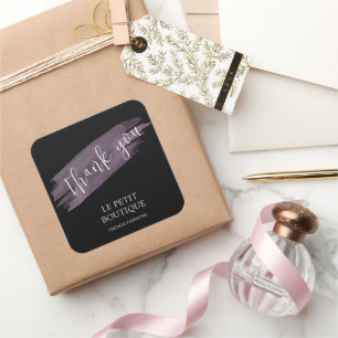 ブラックモダンサンキューパッケージストア出荷 スクエアシール