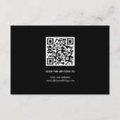 ブラックモダンシックタイポグラフィミニマ結婚リスト エンクロージャーカード (裏面)