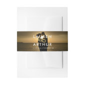 ブラックモダンシックミニマルウルトラ結婚フォト 招待状ベリーバンド (正面例)