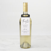 ブラックモダンシンプルのスクリプ結婚トに感謝 ボトルネックタグ (ボトル)