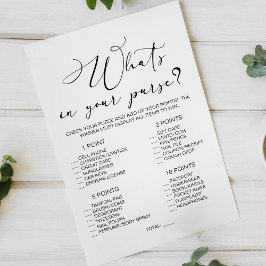 ブラックモダンシンプルの財布の中の花嫁ゲーム チラシ