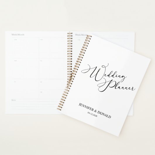 ブラックモダンシンプルウェディングプランナー追加 プランナー手帳 (ディスプレー)