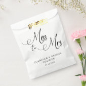 ブラックモダンシンプルブライダルシャワー フェイバーバッグ (封をした状態)